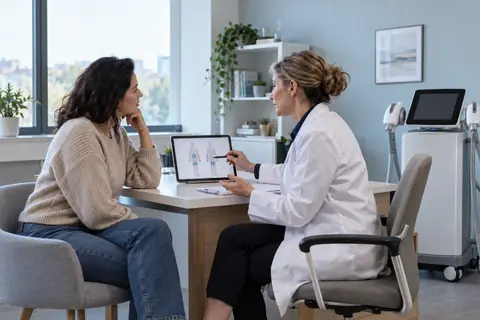 Cryolipolyse : illustration de consultation et d’information