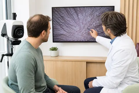 Greffe de cheveux : illustration de consultation et d’information