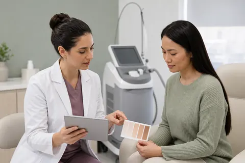 Lasers dermatologiques : illustration de consultation et d’information