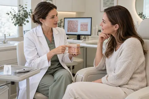 Microneedling : illustration de consultation et d’information